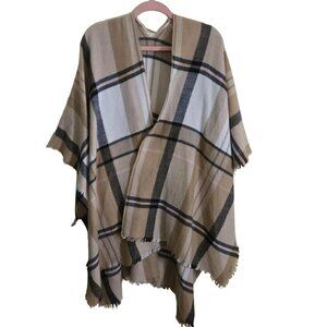 Super Soft Lightweight Plaid Fringe Blanket Wrap One Size